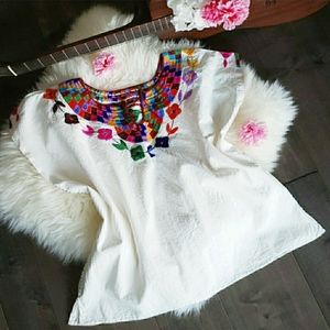 Vintage Otami Mexican Hand Embroidered Top